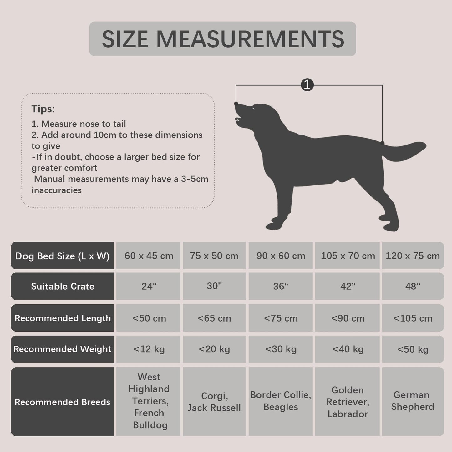 Pawluo Medium Dog Bed – Washable Calming Plush Mattress with Anti-Slip Bottom