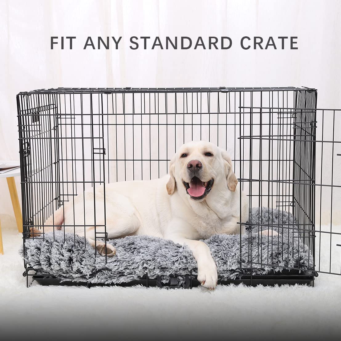 Pawluo Medium Dog Bed – Washable Calming Plush Mattress with Anti-Slip Bottom