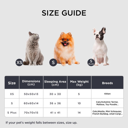 Pawluo Calming Donut Bed – Washable Round Bed for Small Dogs & Cats