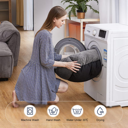 Pawluo Medium Dog Bed – Washable Anti-Anxiety Plush Mattress with Non-Slip Bottom